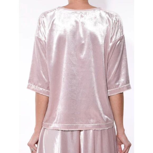 Xirena Bijoux Top in Pink Sparkle Velvet Size XS X-Small - Picture 8 of 8